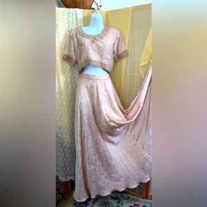 Beaded crop top and shirt